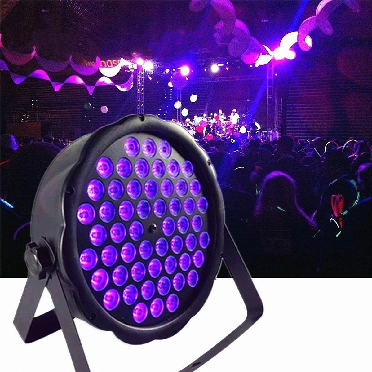 GENERICO - Foco LED UV Negro para Fiesta y Eventos DMX