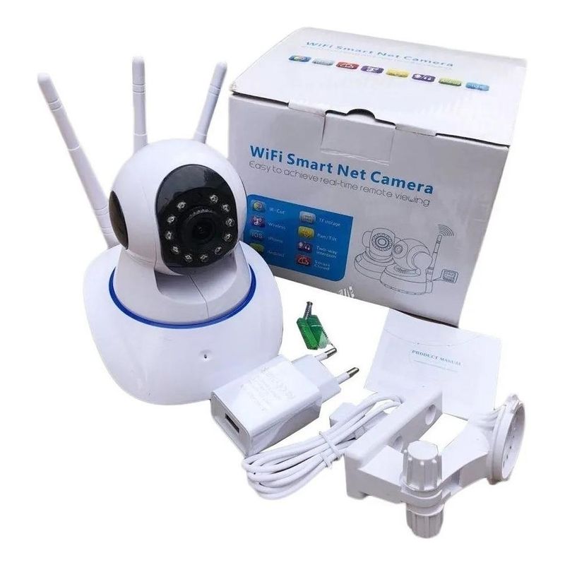 GENERICO - Cámara IP 360° HD con Visión Nocturna y Detección de Movimiento