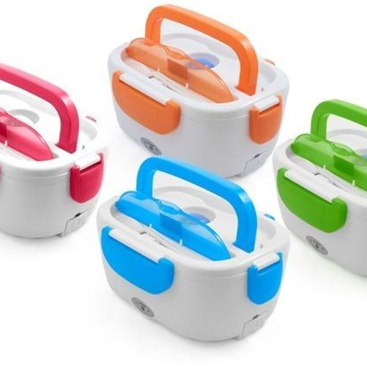 GENERICO - Lonchera Eléctrica Portátil con Cuchara para Almuerzo