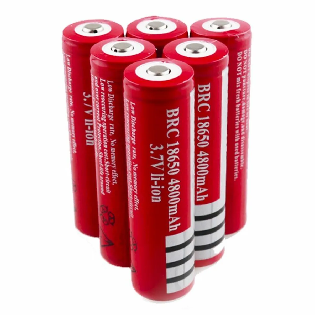 GENERICO - Pack de 15 Baterías Recargables 18650 para Linternas LED