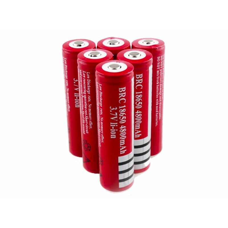 GENERICO - Pack de 15 Baterías Recargables 18650 para Linternas LED