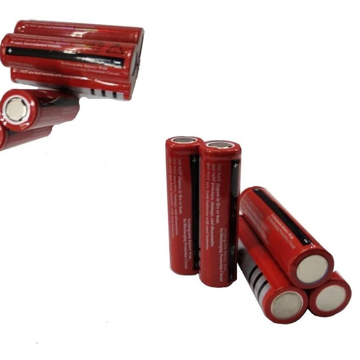 GENERICO - Pack de 15 Baterías Recargables 18650 para Linternas LED