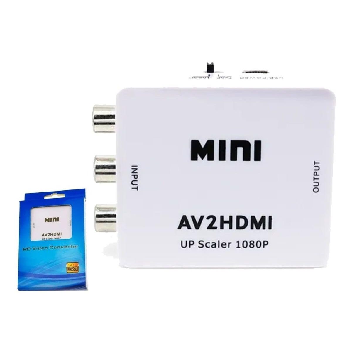 GENERICO - Adaptador RCA a HDMI Digital Conversor AV a HD 1080p