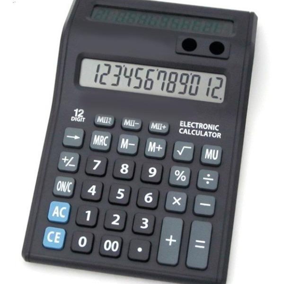 GENERICO - Calculadora Doble Pantalla LCD 12 Dígitos Multifuncional