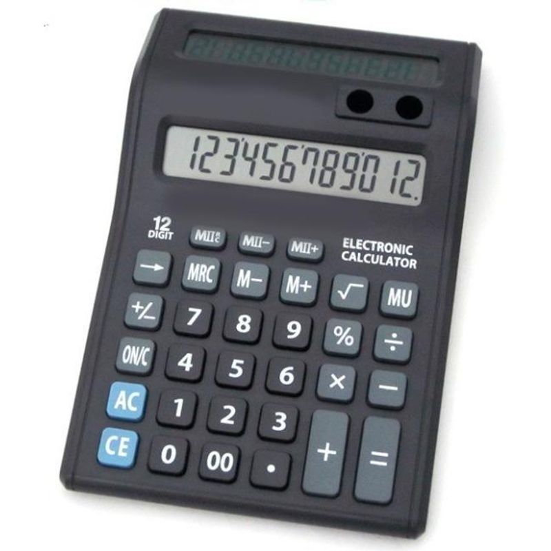 GENERICO - Calculadora Doble Pantalla LCD 12 Dígitos Multifuncional