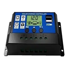 GENERICO - Regulador de Carga Solar Digital 50A con Doble USB
