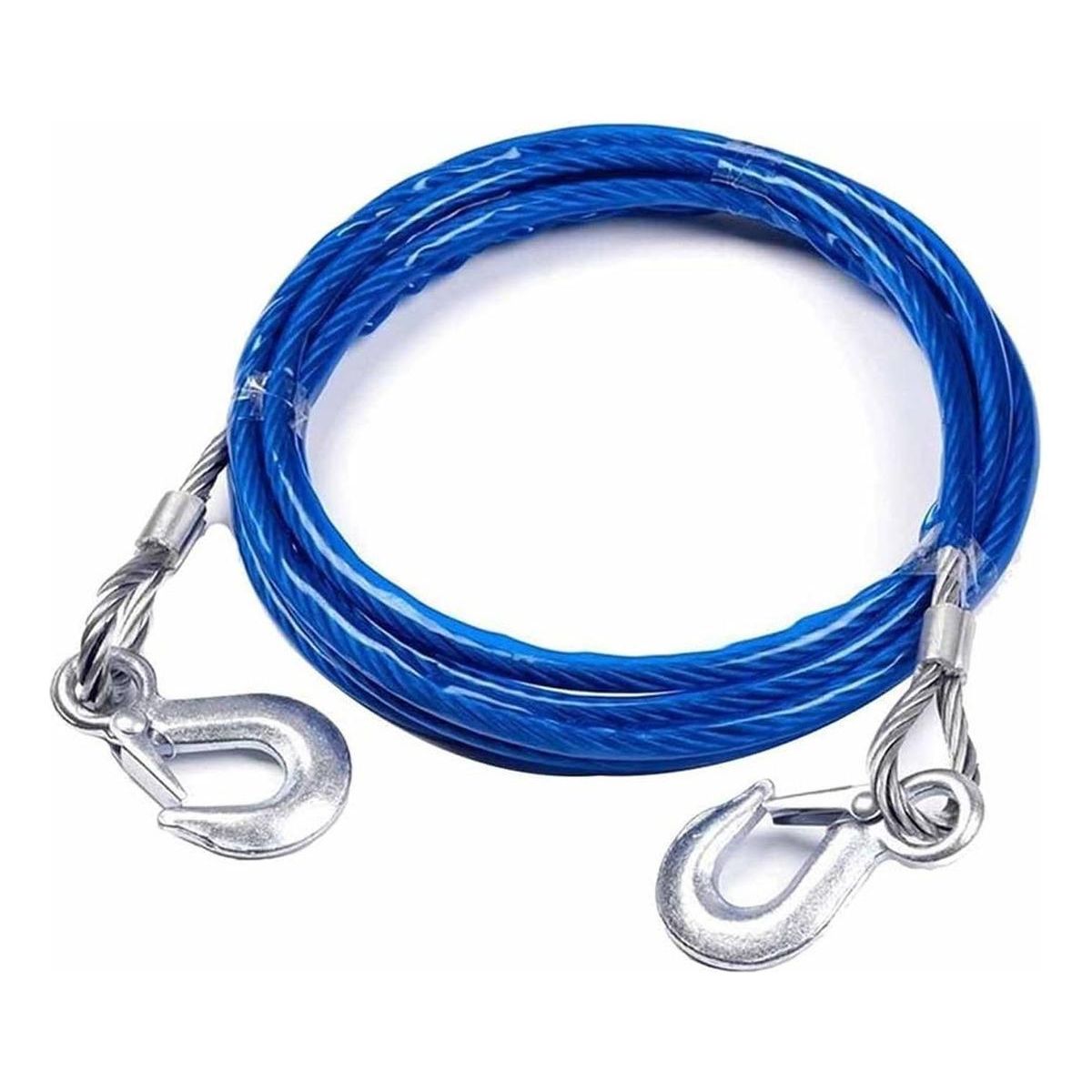 GENERICO - Cable de remolque de acero de 8mm x 4m para vehículos