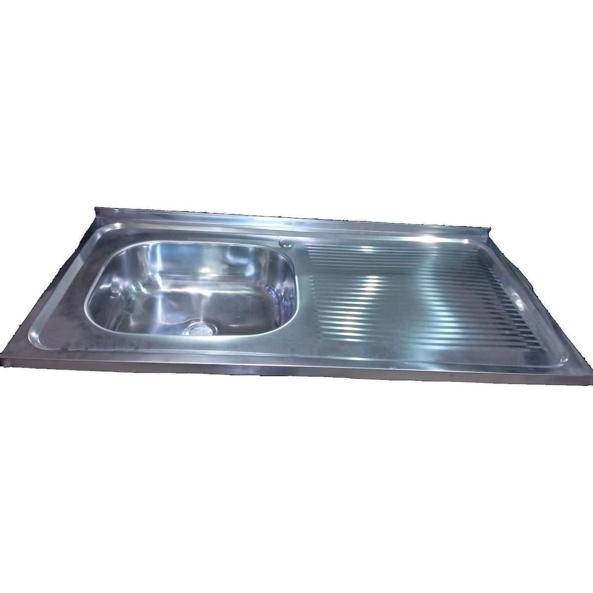 GENERICO - Lavaplatos de Acero Inoxidable 102 x 50 cm con Escurridor
