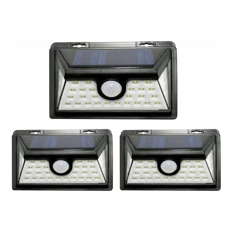 GENERICO - Focos Solares LED 30 6W con Sensor de Movimiento IP65