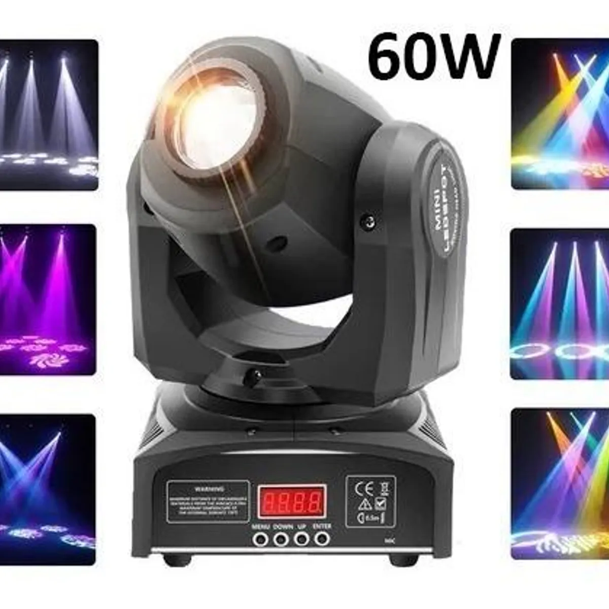 GENERICO - Cabeza Móvil LED Robótica 60W para Fiestas y Eventos