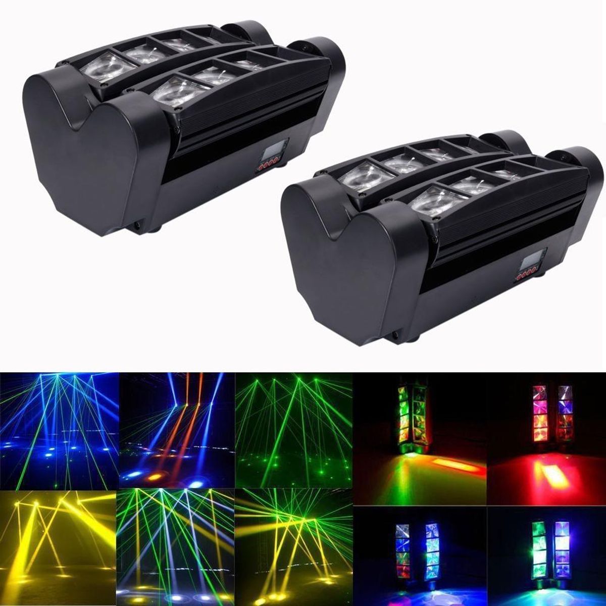 GENERICO - Cabeza Móvil LED Spider Beam RGBW con Control DMX