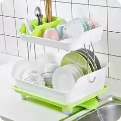 GENERICO - Escurridor De Platos Secador Para Fregadero 2 Niveles
