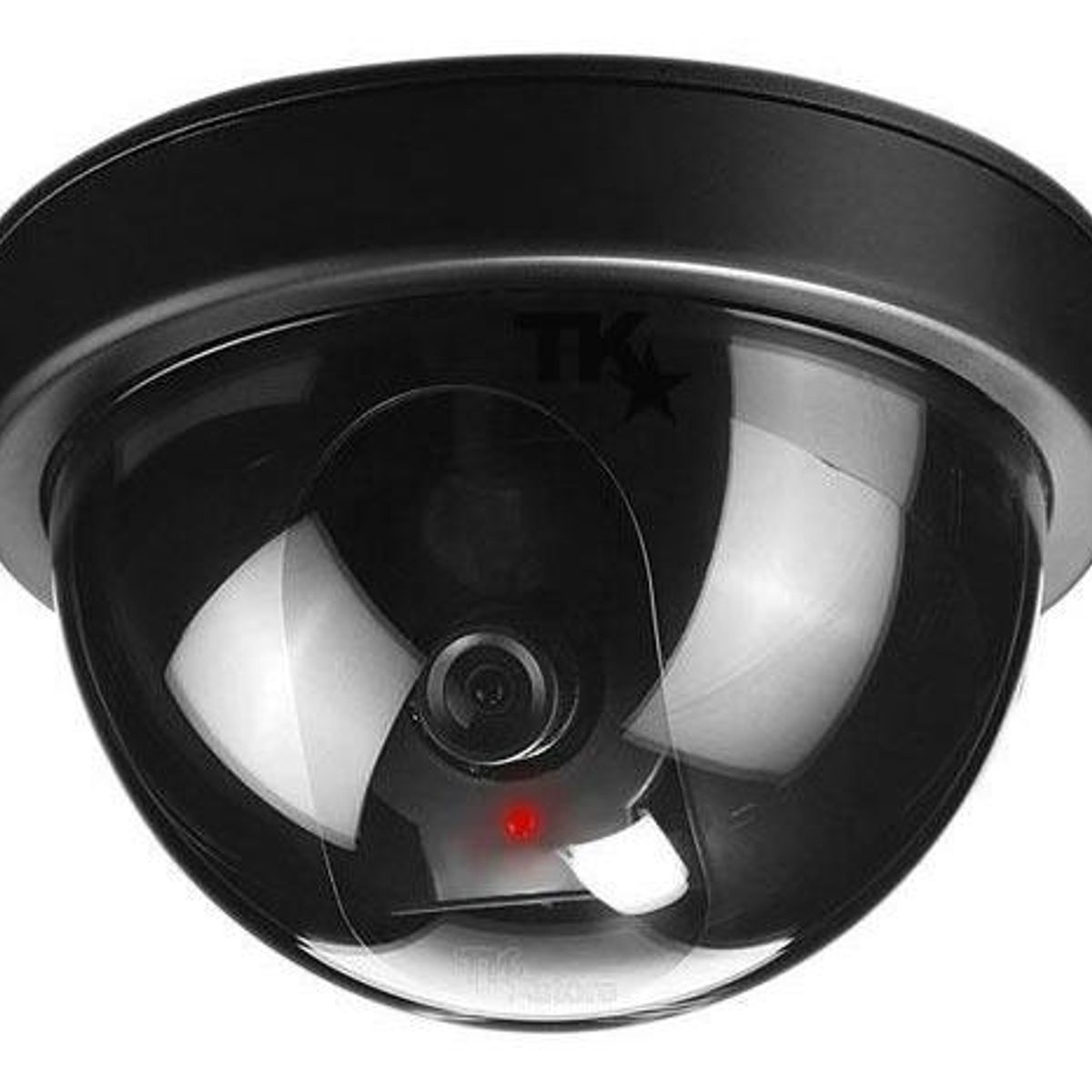 GENERICO - Cámara Falsa de Vigilancia Tipo Domo con LED Rojo