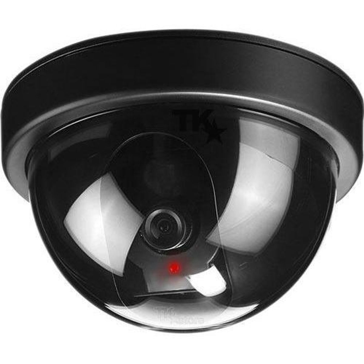 GENERICO - Cámara Falsa de Vigilancia Tipo Domo con LED Rojo