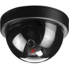 GENERICO - Cámara Falsa de Vigilancia Tipo Domo con LED Rojo