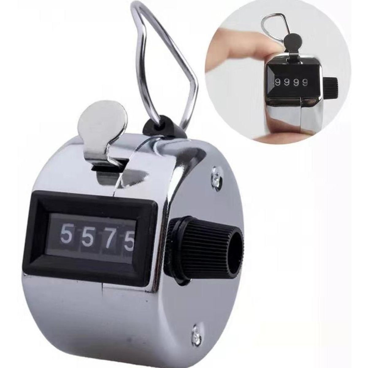 GENERICO - Contador Manual Metálico de 4 Dígitos para Golf