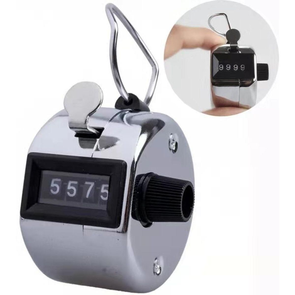 GENERICO - Contador Manual Metálico de 4 Dígitos para Golf