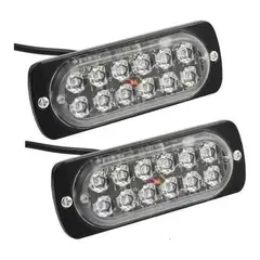 GENERICO - Pack de 2 Focos Neblineros Estroboscópicos 12 LED 12-24V