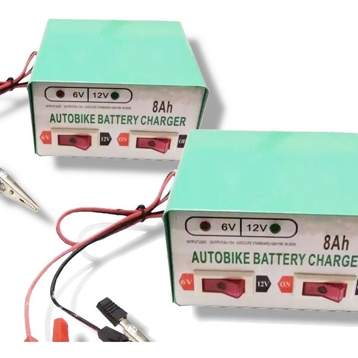 GENERICO - Pack de 2 Cargadores de Batería 12V6V - 8Ah para Vehículos