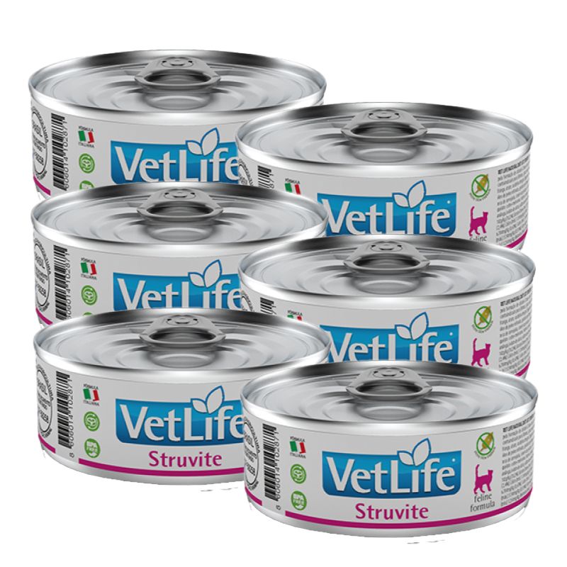 VETLIFE - Vet Life Lata Urinary Struvite Gato Pack x 6 Latas 85gr