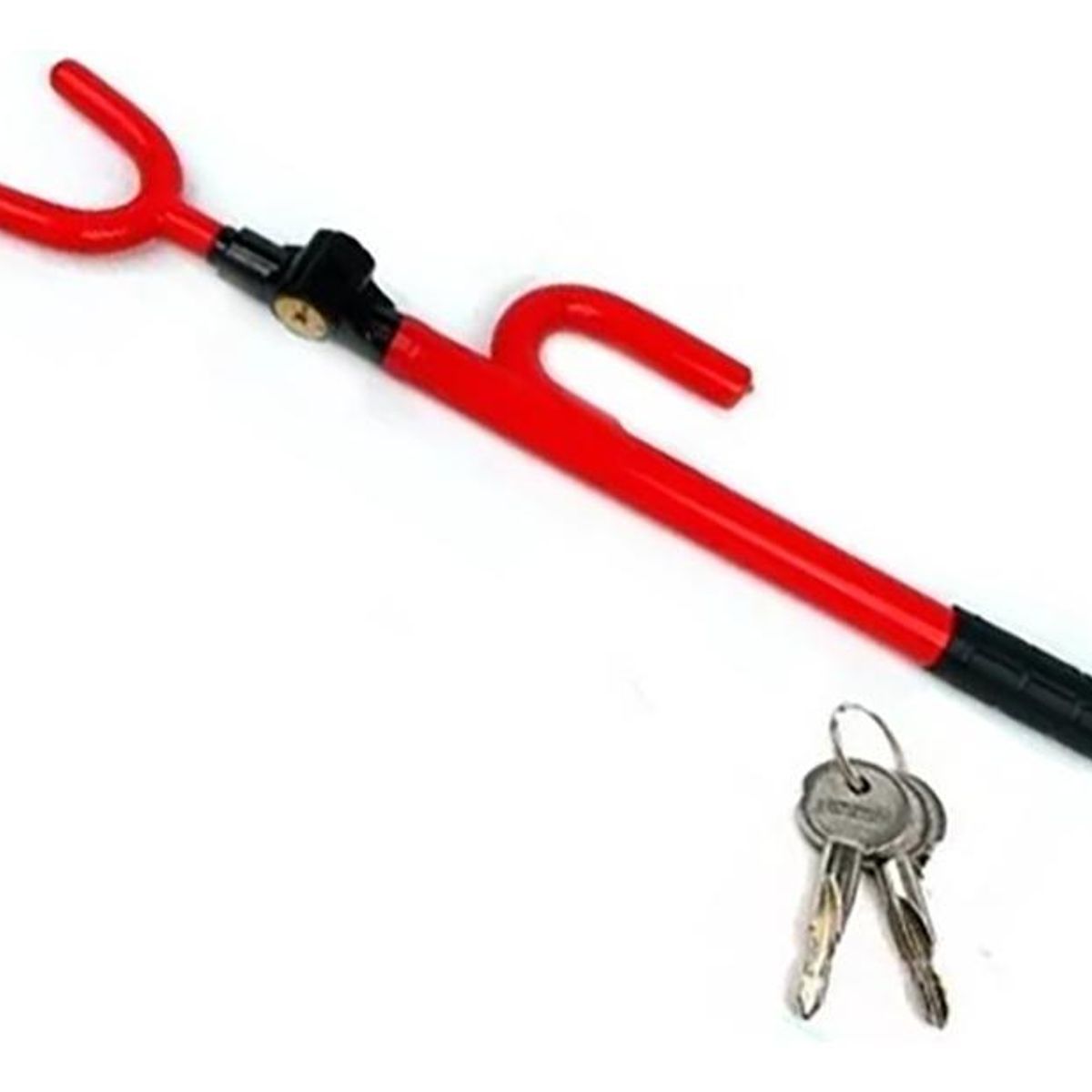 GENERICO - Traba Volante Antirrobo para Auto con Llaves - 47cm