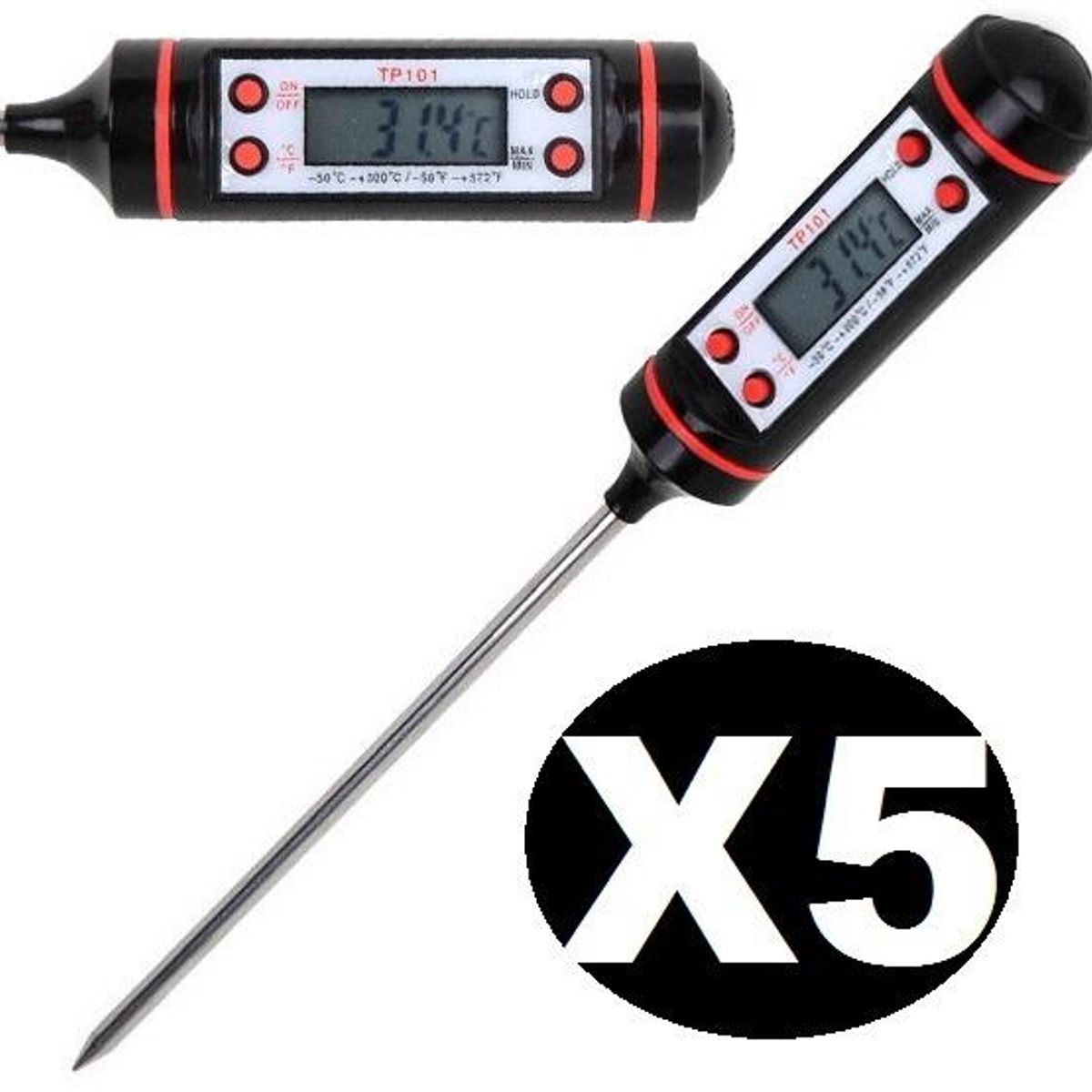 GENERICO - Termómetro Digital para Medir Temperatura de Alimentos X5
