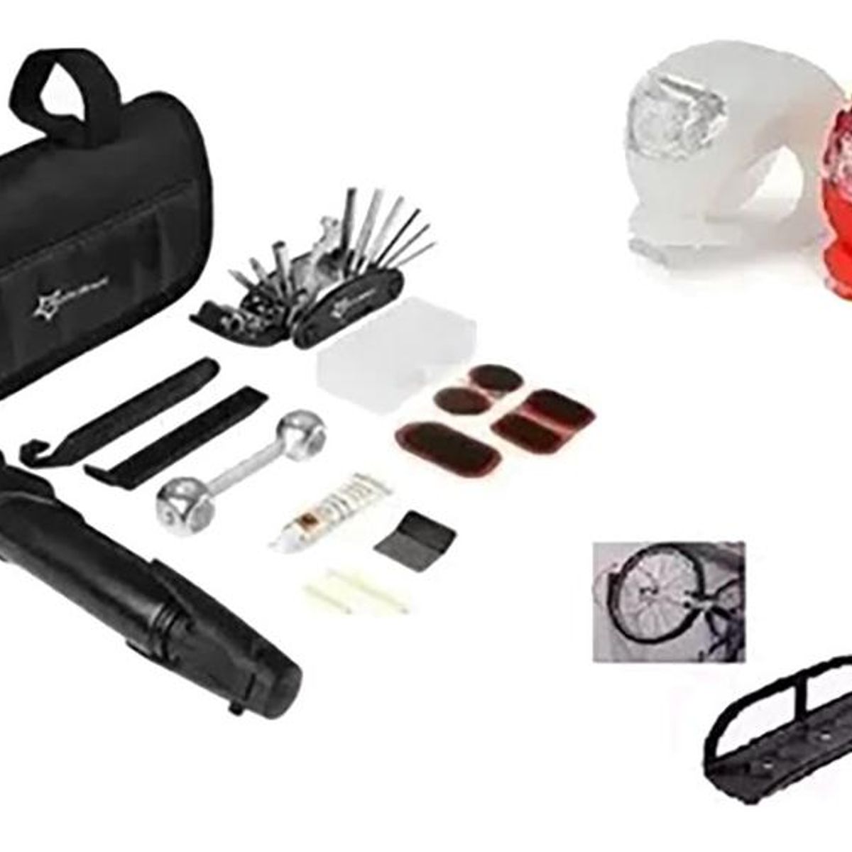 GENERICO - Kit Completo de Herramientas y Luces para Bicicletas