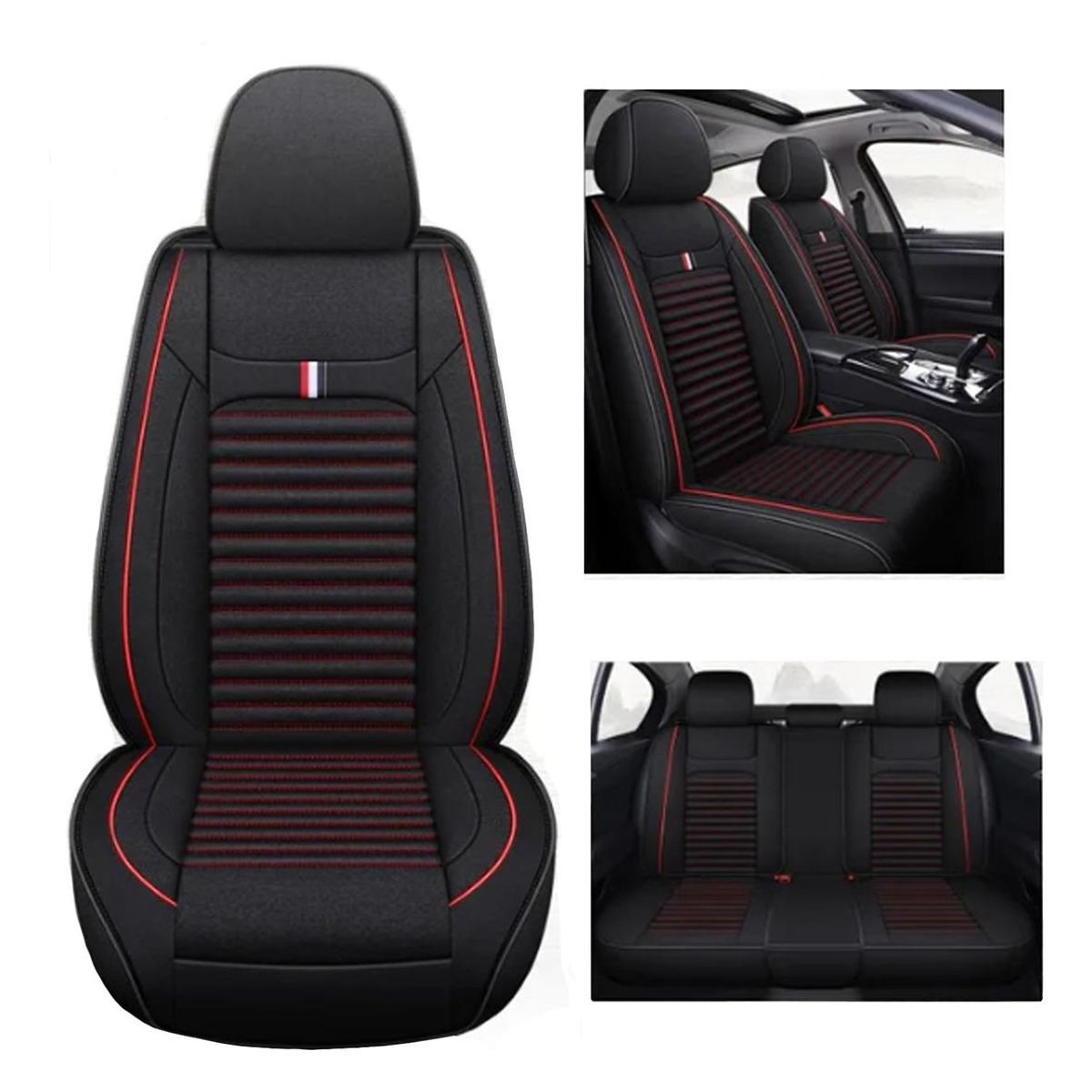 GENERICO - Set de 5 Fundas Universales para Asientos de Tela