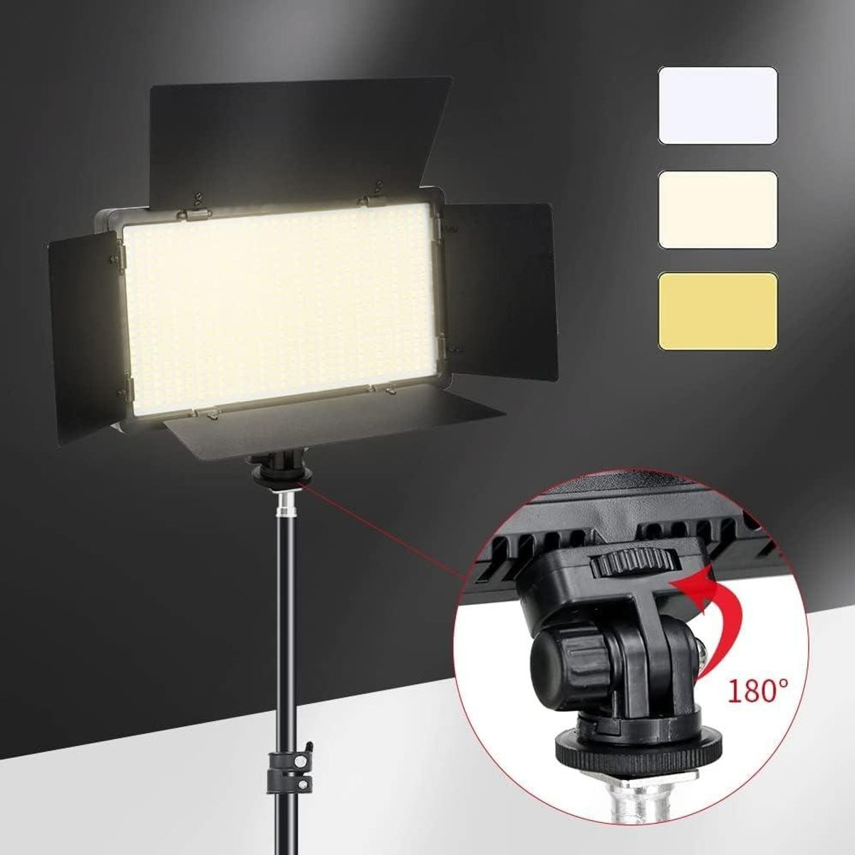 GENERICO - Lámpara Fotográfica Profesional LED Bicolor 600 3200-6500K
