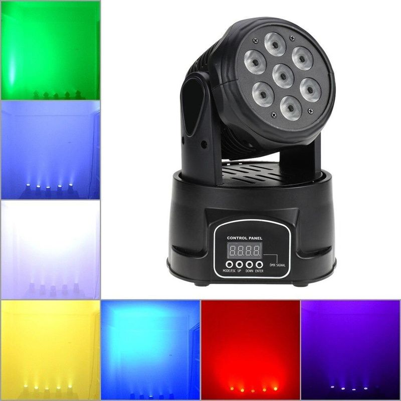 GENERICO - Cabeza Móvil Robótica LED RGB con Control DMX