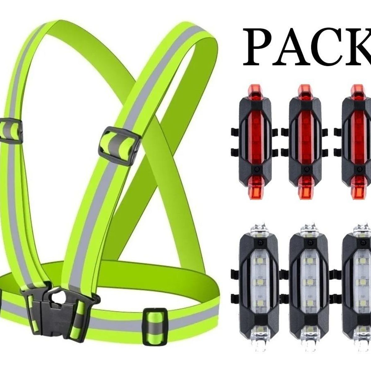 GENERICO - Chaleco Reflectante Ajustable para Actividades Outdoor