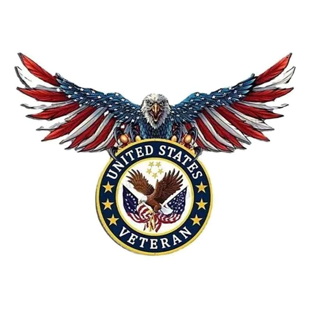 GENERICO - Adorno Colgante Metálico Patriótico para Pared