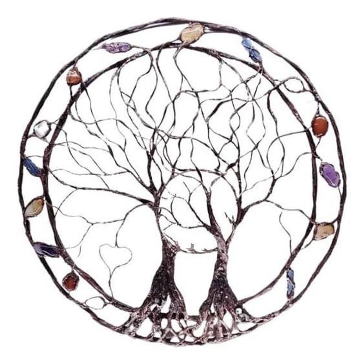 GENERICO - Adorno Colgante Metálico Círculo de la Vida 33 cm