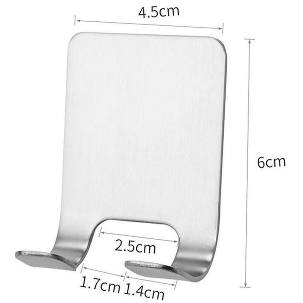 GENERICO - Pack de 4 Soportes Multifuncionales de Acero Inoxidable