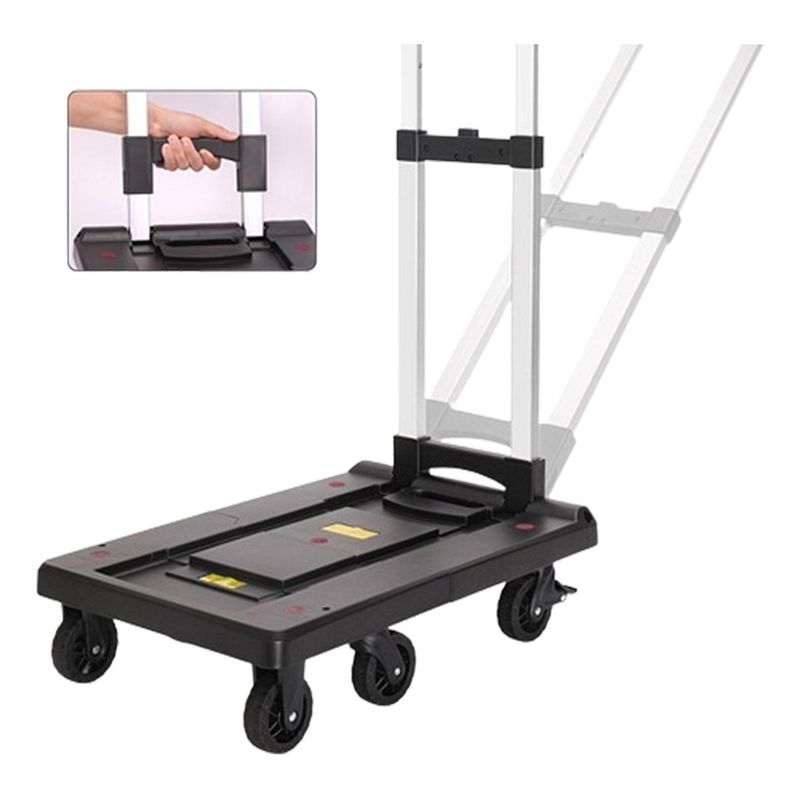 GENERICO - Carro de Carga Plegable de 300 Kg con Ruedas Silenciosas