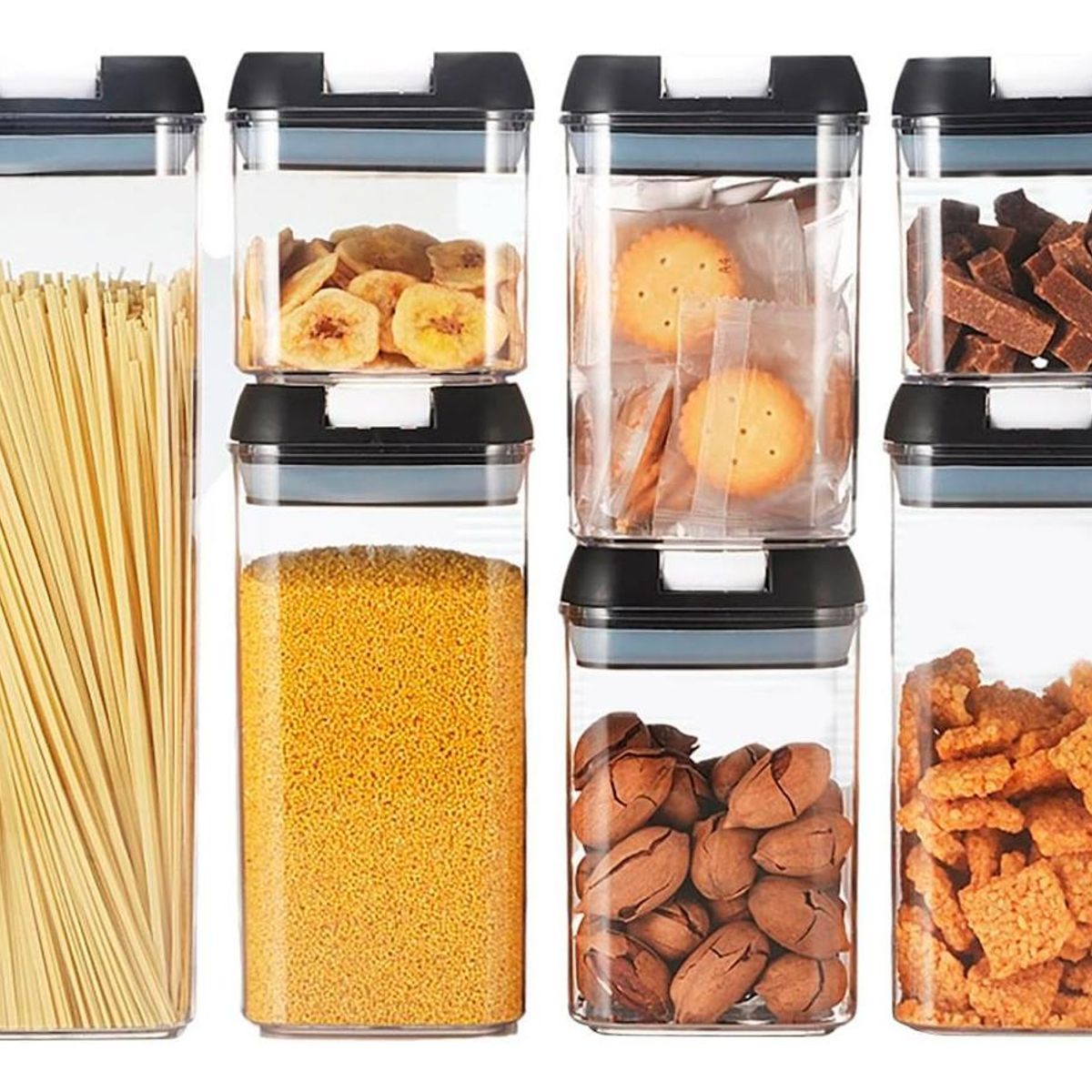 GENERICO - Set de 7 Contenedores para Alimentos con Tapa Hermética