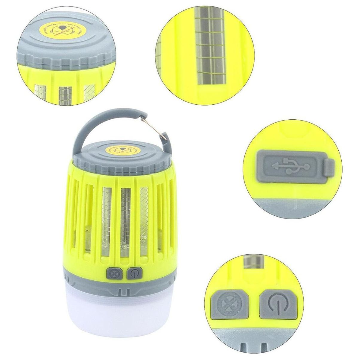 GENERICO - Lámpara Repelente de Mosquitos Recargable USB 180 Lúmenes