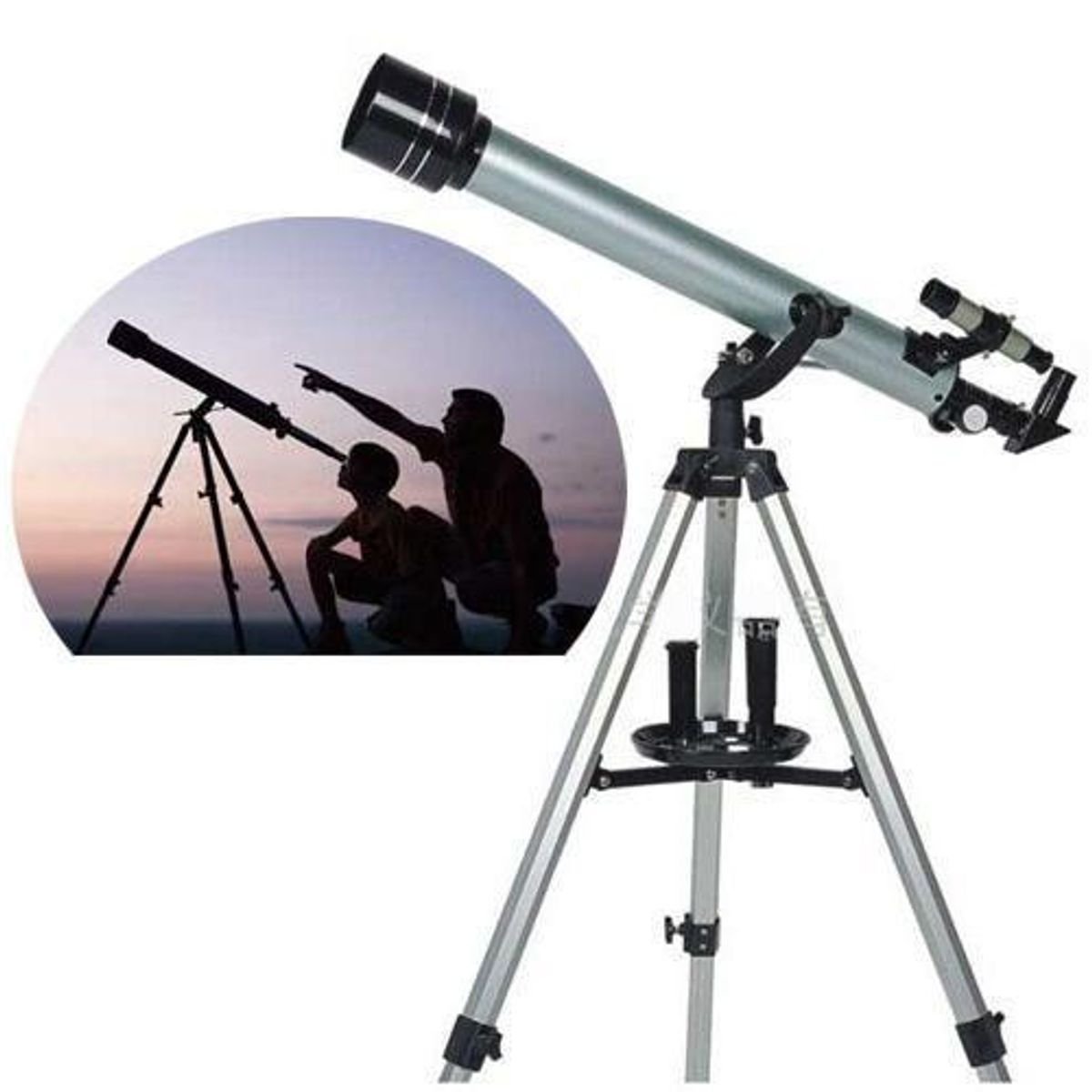 GENERICO - Telescopio Astronómico Refractor con Trípode Ajustable
