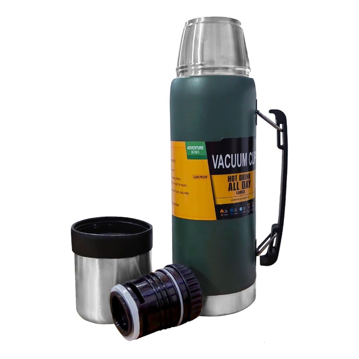 GENERICO - Termo de Acero Inoxidable 1000ml Ideal para Bebidas Calientes y Frías