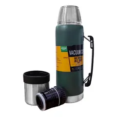 GENERICO - Termo de Acero Inoxidable 1000ml Ideal para Bebidas Calientes y Frías