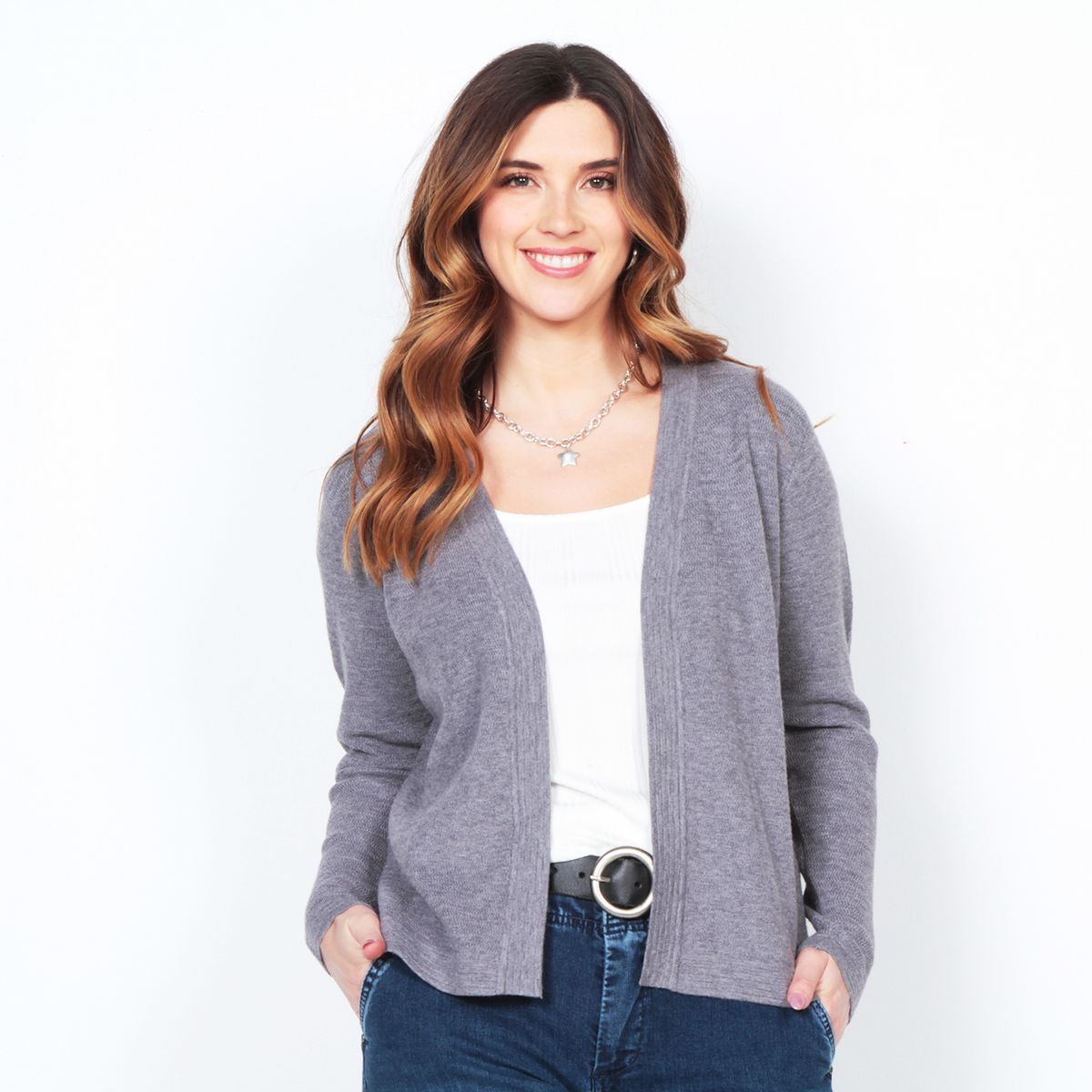 WADOS - CHALECO MANGA LARGA SOLIDO