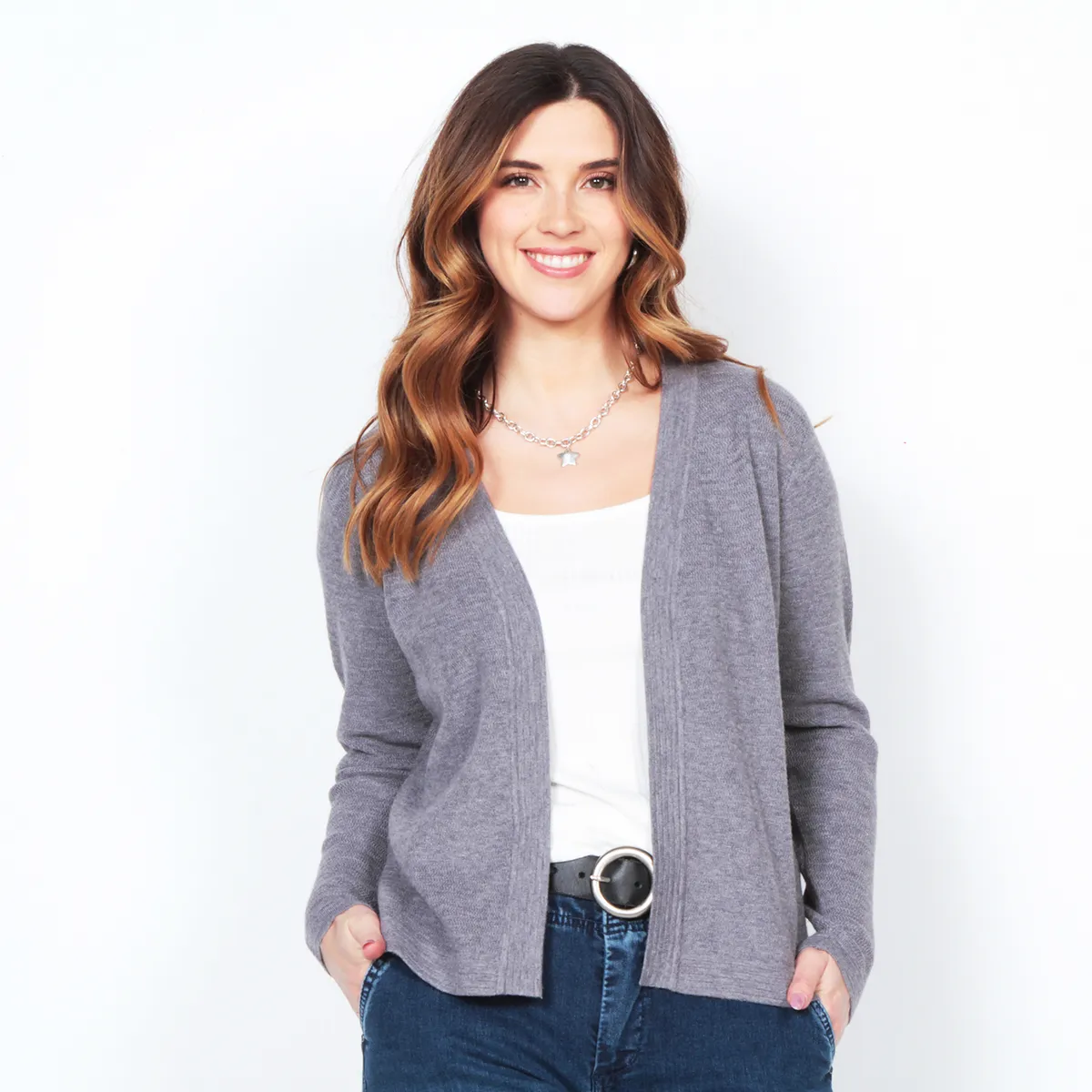 WADOS - CHALECO MANGA LARGA SOLIDO