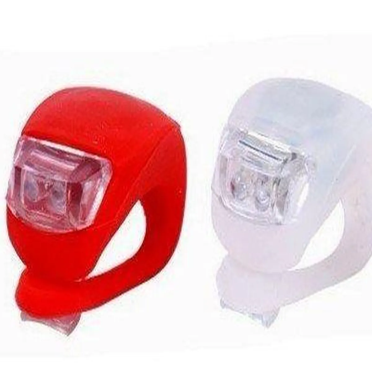 GENERICO - Pack de 2 Luces LED Silicona Impermeables para Bicicleta