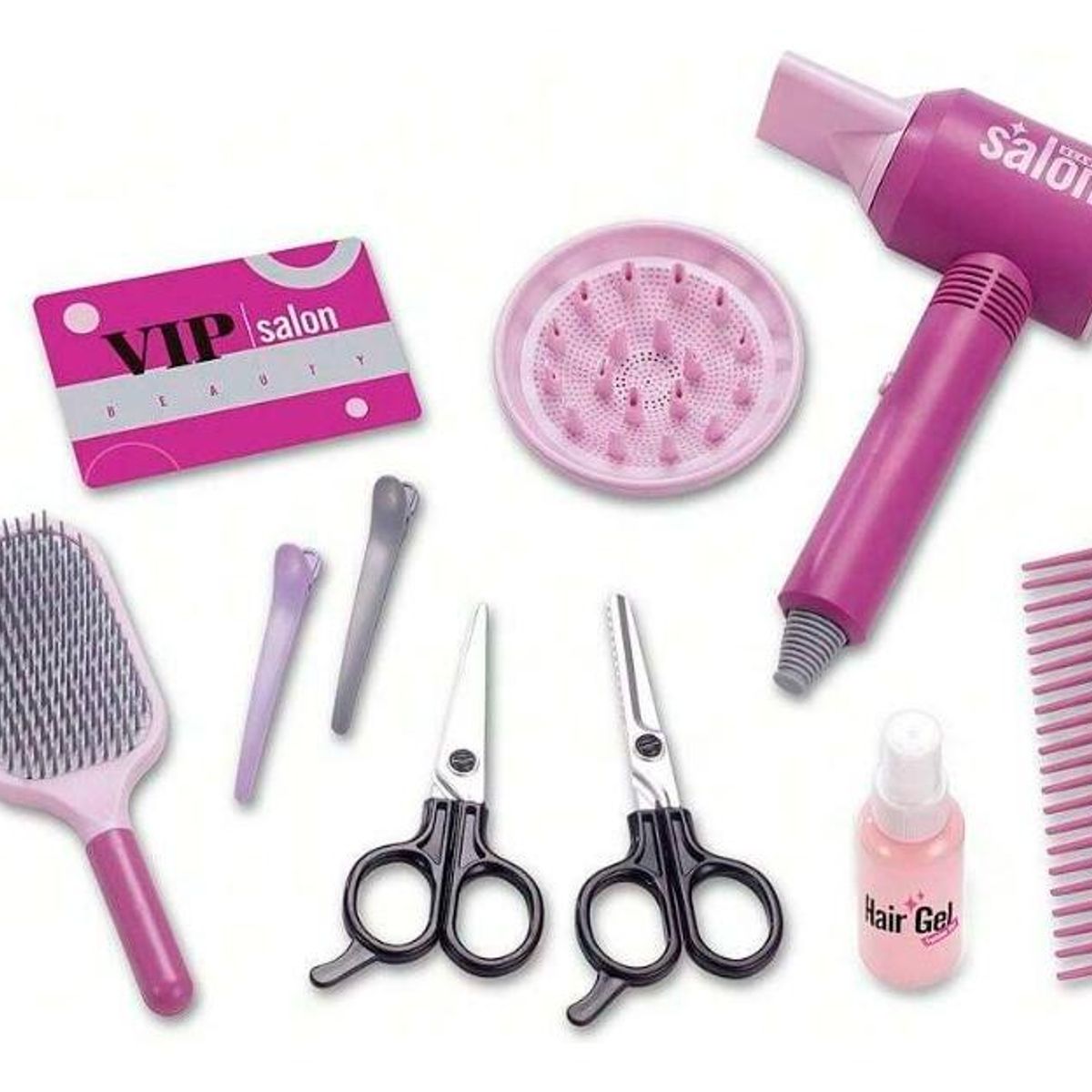 GENERICO - Set Simulación de Peluquería para Niñas - Juguete Creativo