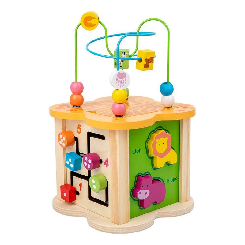 GENERICO - Cubo Didáctico de Madera 6 en 1 para Bebés y Niños