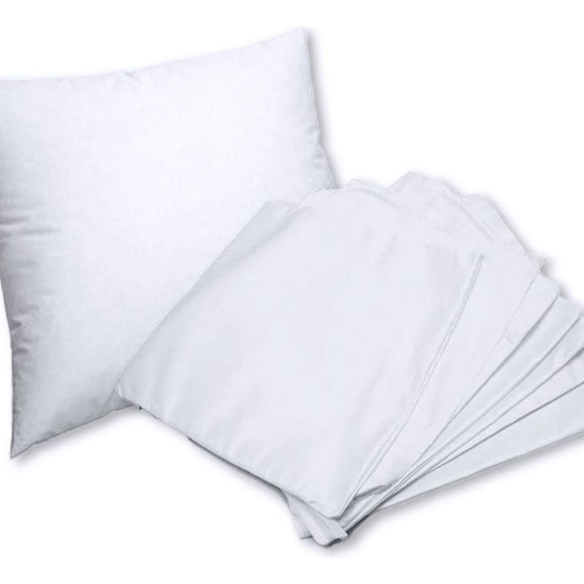 GENERICO - Pack de 10 Fundas de Cojín Lisas Color Blanco 40x40 cm