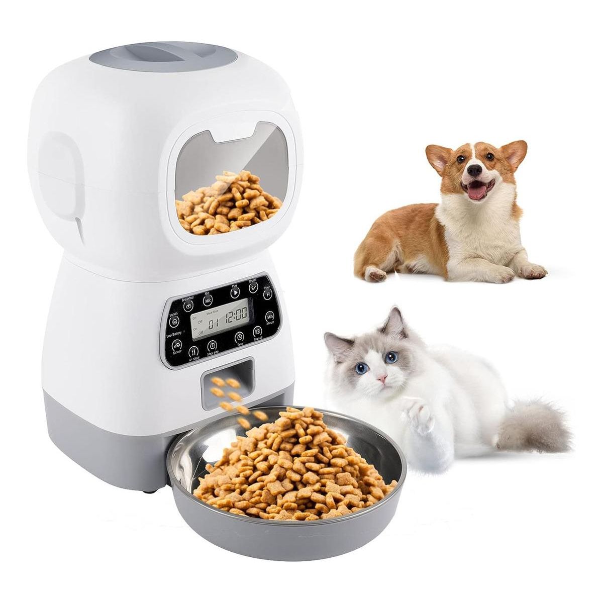 GENERICO - Comedero Automático Programable para Mascotas con Voz