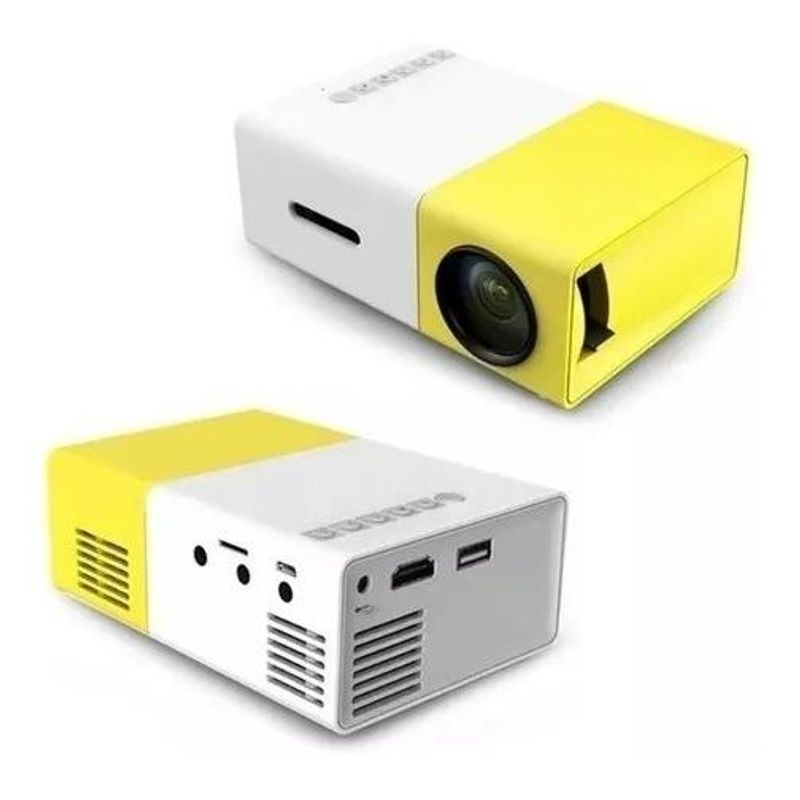 GENERICO - Mini Proyector LED HD con Conexiones USB y Micro SD