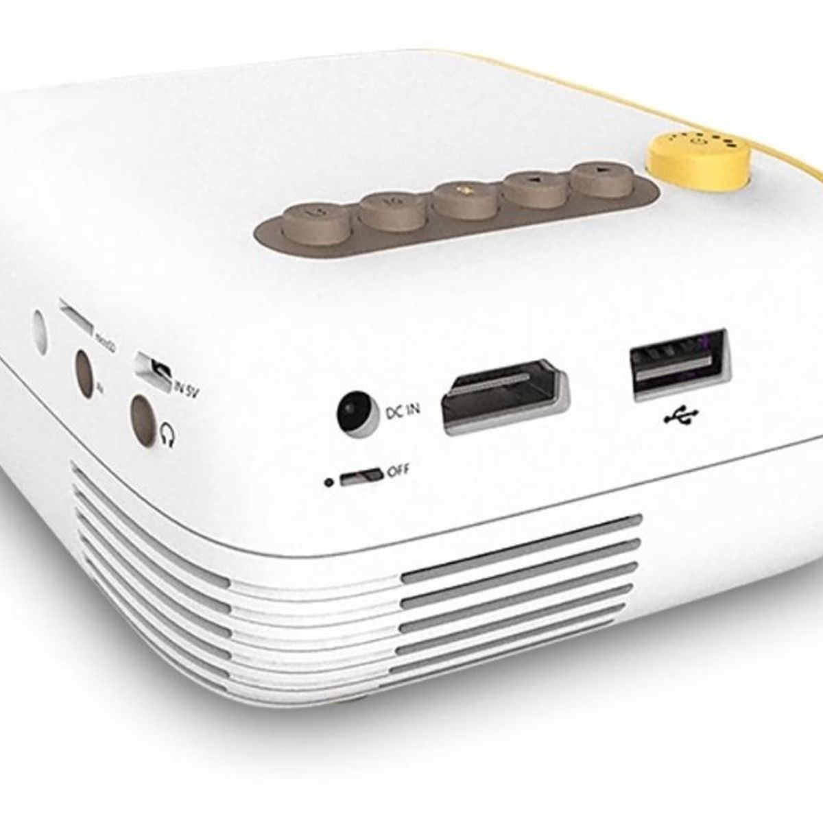 GENERICO - Mini Proyector LED HD con Conexiones USB y Micro SD