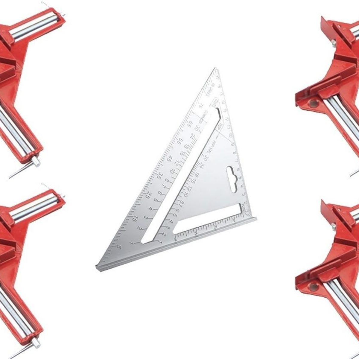 GENERICO - Escuadra de Aluminio y Prensas para Uniones en 90°